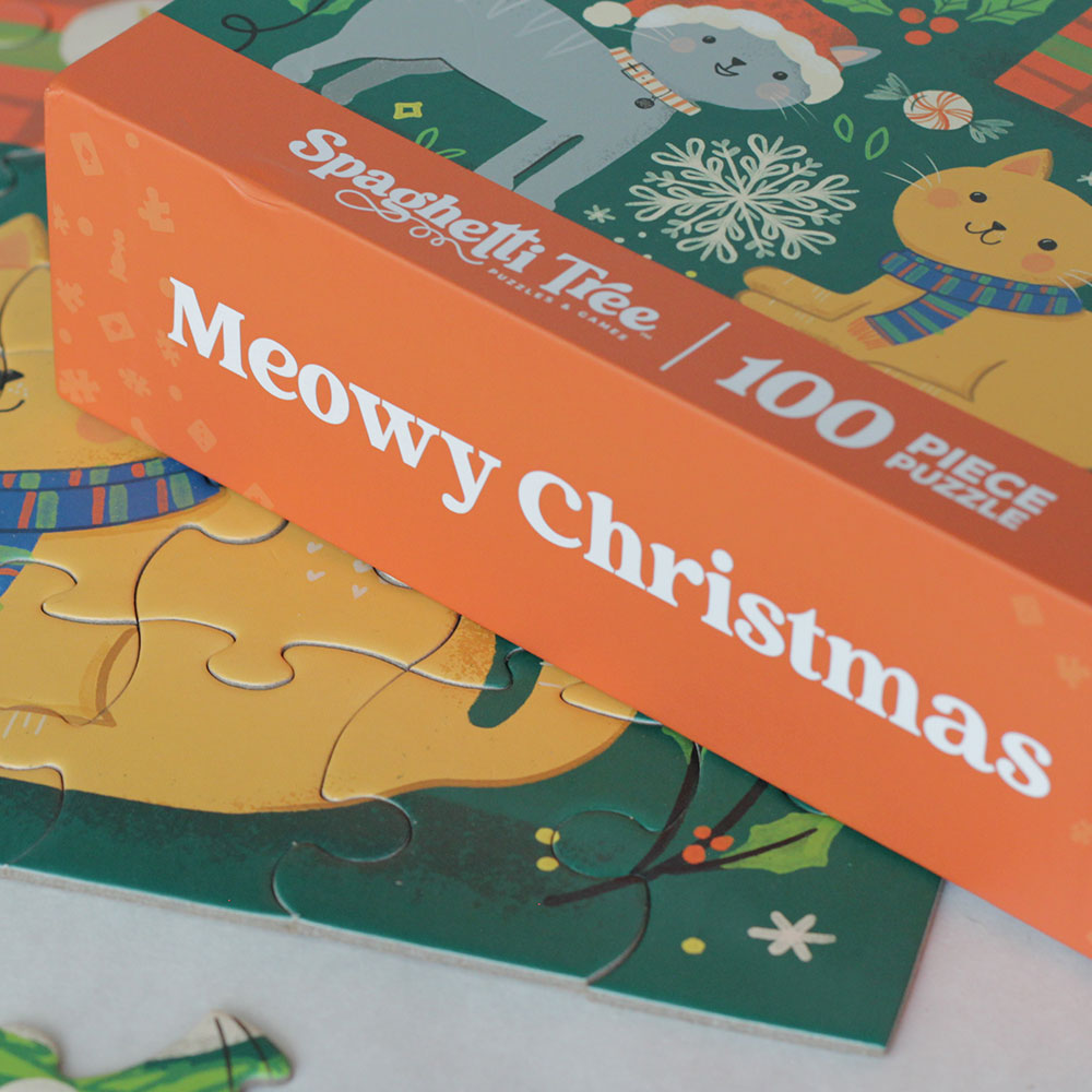 Meowy Christmas 100 Pc Puzzle