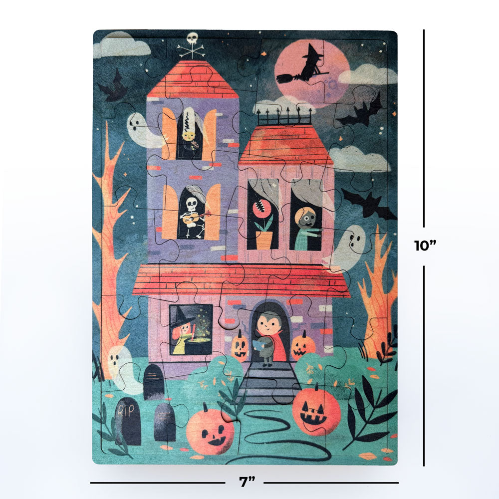 Spooky Manor 24 Pc Wood Puzzle